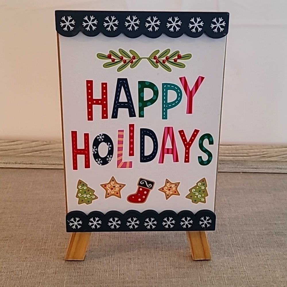 Happy Holiday Easel Sign